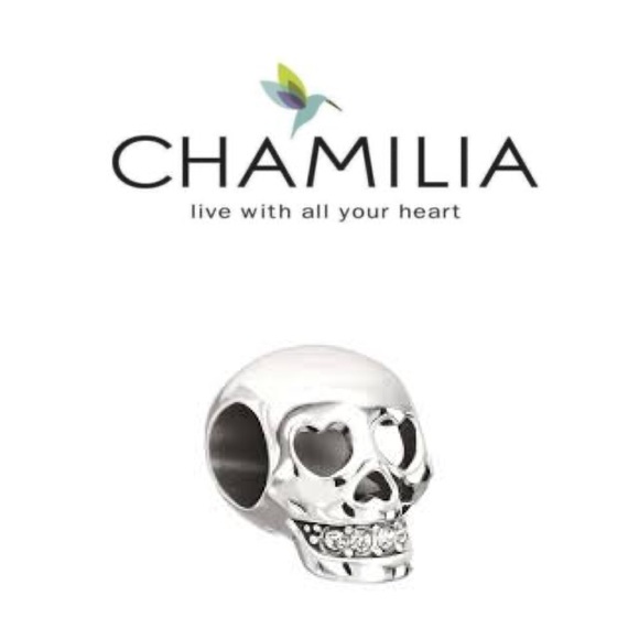 Chamilia Jewelry - Chamilia Gem Heart Skull Charm
